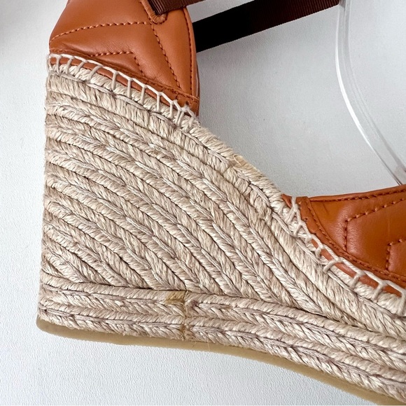 GUCCI | Marmont GG Cognac Leather Platform
Espadrille Wedge Sandal US 10 EU 40 - Picture 7 of 12